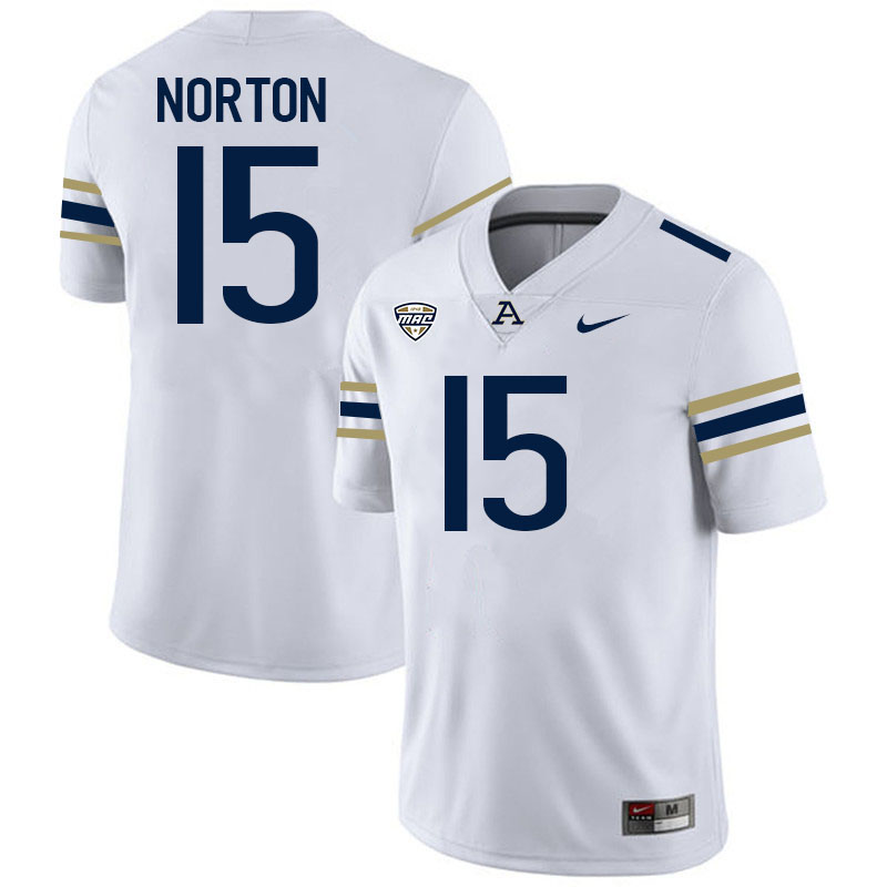 Adrian Norton Akron Zips Jersey,University Of Akron #15 Adrian Norton Jersey Youth-White